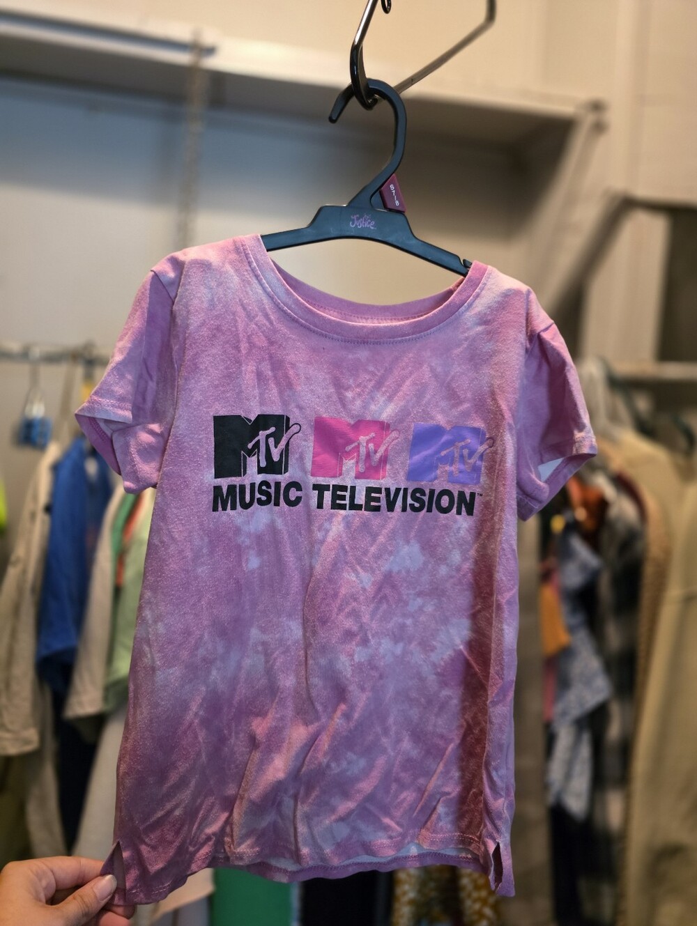 MTV Kids Youth Graphic Pink Tie-Dye T-Shirt